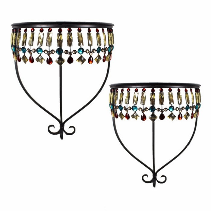 Set Of 2 Wall Shelves, Black
