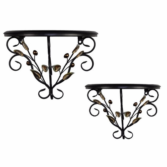 Metal WallDecor,Brown,Set Of 2