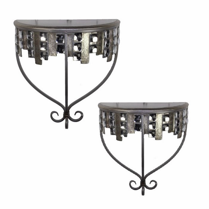 Stylish Metal WallDecor,Grey,Set Of 2