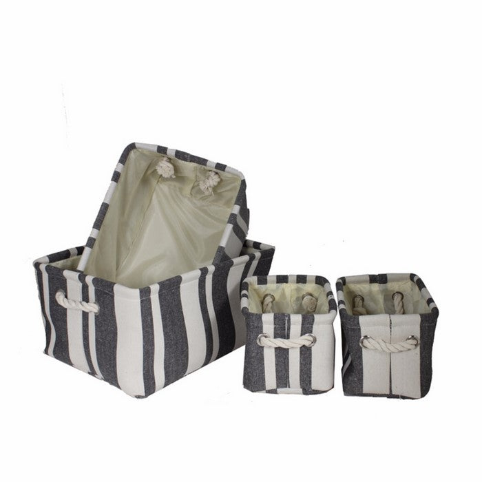 4-Piece Canvas Utility Basket Set