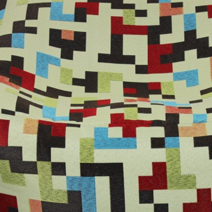 Fabric Pouf Ottoman,Multicolored
