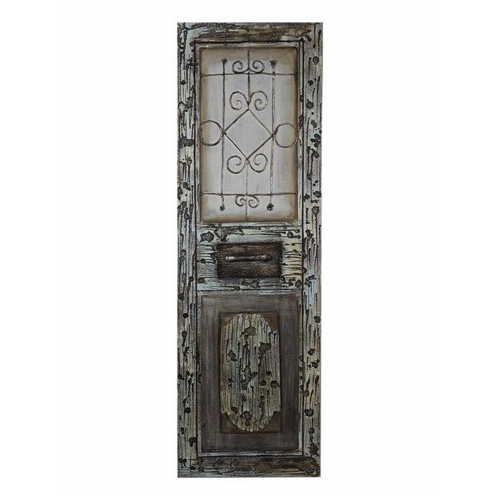 Ancient Door Canvas Oil Painting,Brown