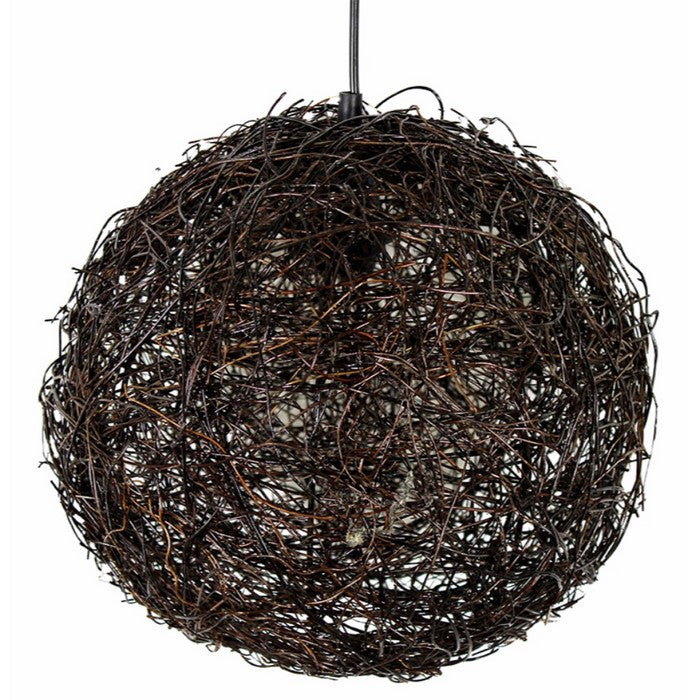 Rattan Hanging Lantern, Black