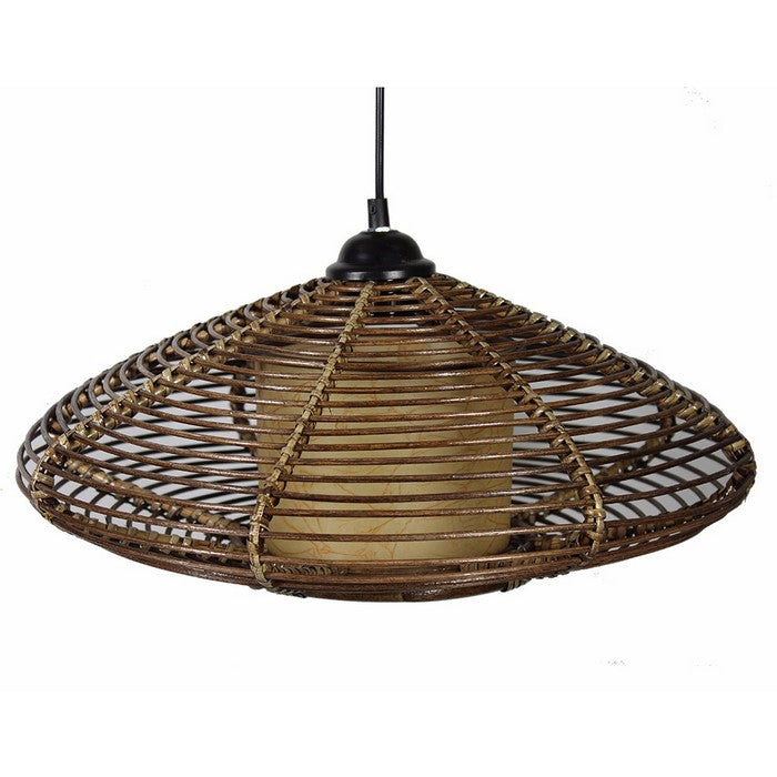Rattan Hanging Lantern, Brown