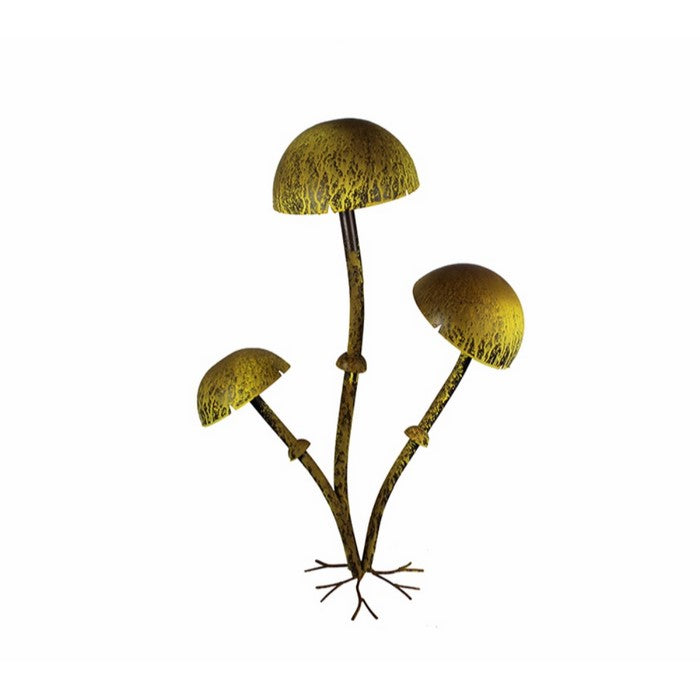 Metallic MushroomDecor, Yellow