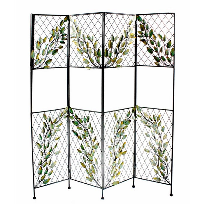 Metal Screen With Leaves, Multicolor