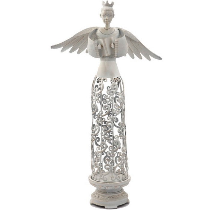 Metal And Resin Angel figurine, White