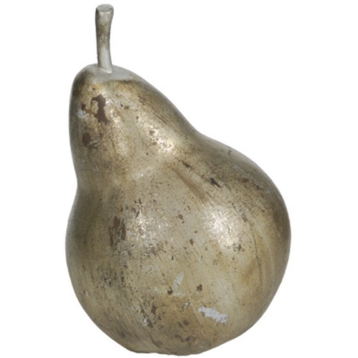 Rustically Charmed PearDecor Sculpture, Medium ,Silver