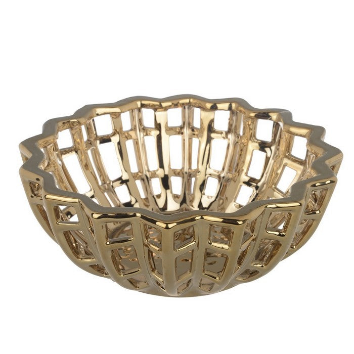 CeramicDecorative Bowl, Gold