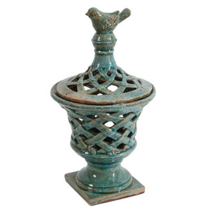 Ceramic Lidded Jar, Blue