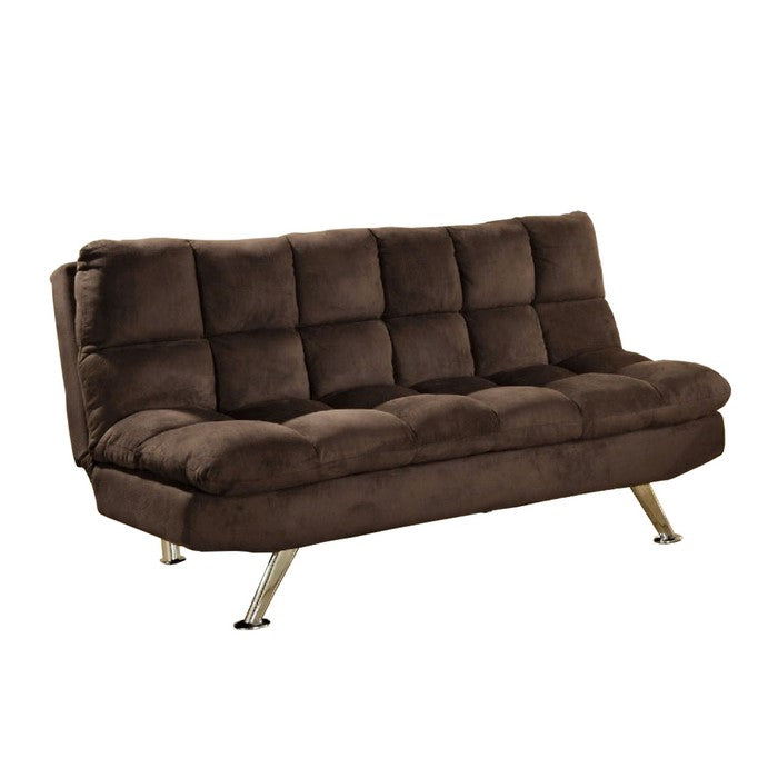 Microfiber Futon Sofa, Brown