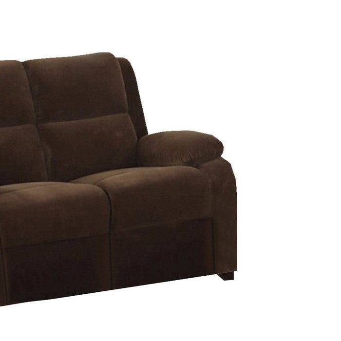Loveseat Recliner, Dark Brown