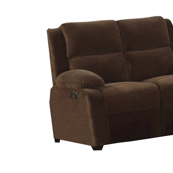 Loveseat Recliner, Dark Brown