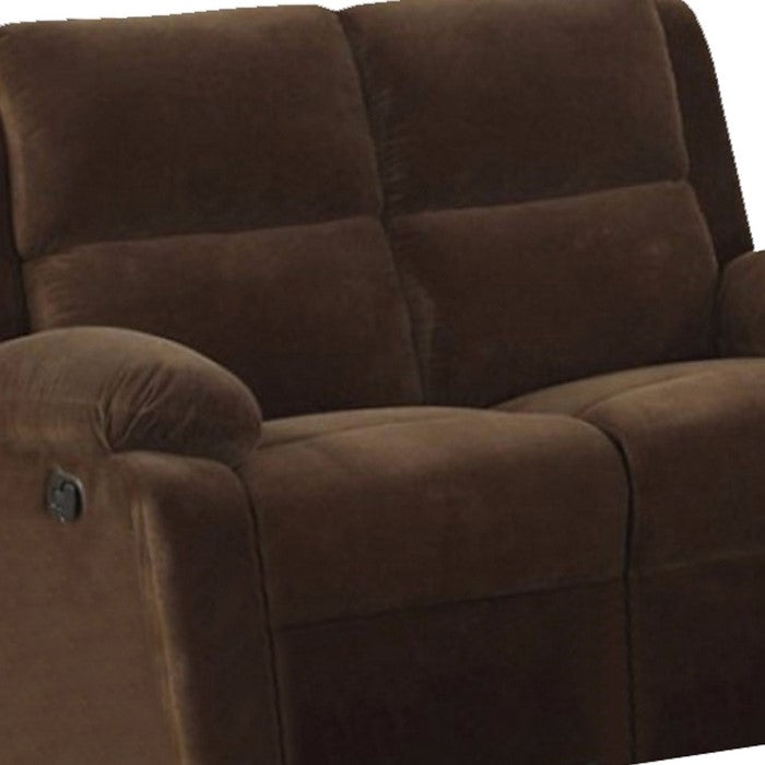 Loveseat Recliner, Dark Brown
