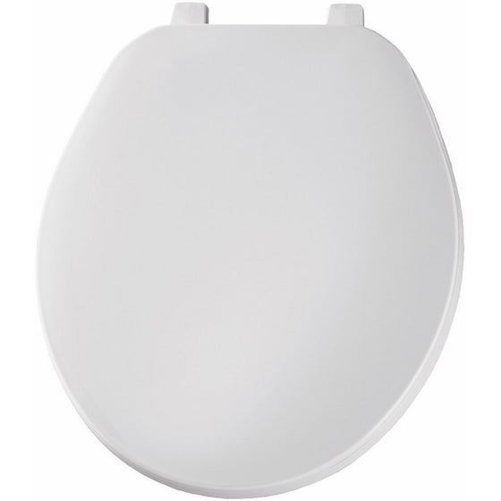 Bemis Economy Plastic Toilet Seat, Round, White, 70 000