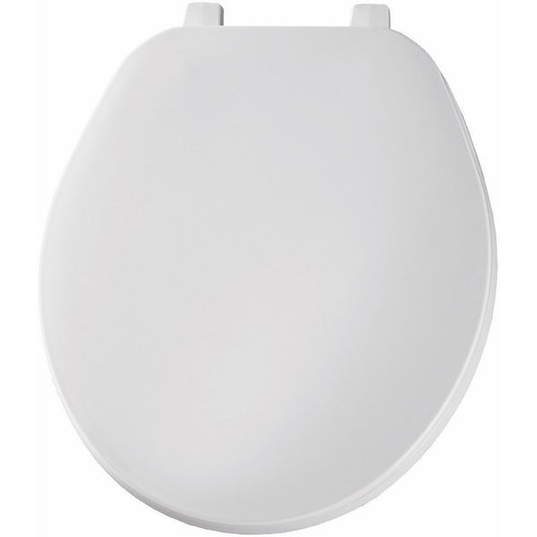 Bemis Economy Plastic Toilet Seat, Round, White, 70 000