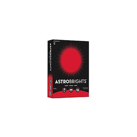 Astrobrights Color Paper, 8.5” x 11”, 24 lb/89 gsm, Re-Entry Red, 500 Sheets (21558)