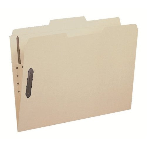 Smead Fastener File Folder, 2 Fasteners, Reinforced 1/3-Cut Tab, Letter Size, Manila, 12 per Pack (11537)