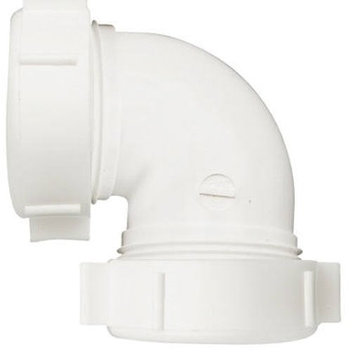 Keeney 47WK 90 Degree 1-1/2-Inch or 1-1/4-Inch by 1-1/2-Inch Coupling Elbow, White