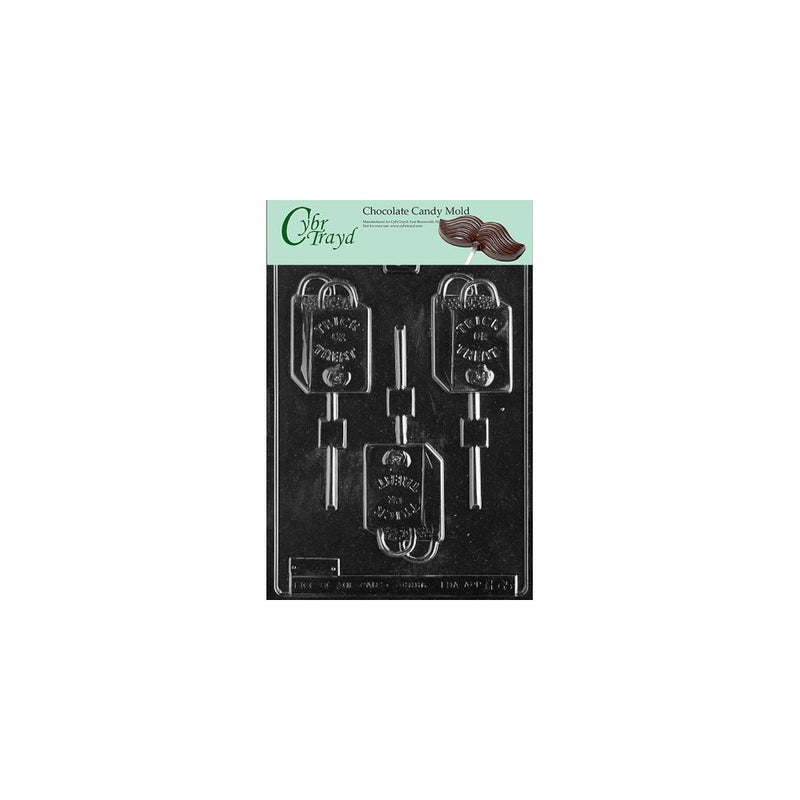 Cybrtrayd Life of the Party H065 Halloween Trick or Treat Bag Chocolate Candy Mold in Sealed Protective Poly Bag Imprinted with Copyrighted Cybrtrayd Molding Instructions
