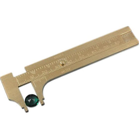 Brass Gauge Bead Ruler Measure & Convert Inches/Metric