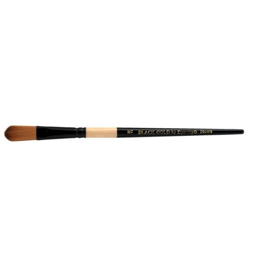 Dynasty Black Gold Series Synthetic Brushes Short Handle 1/2 in. oval wash