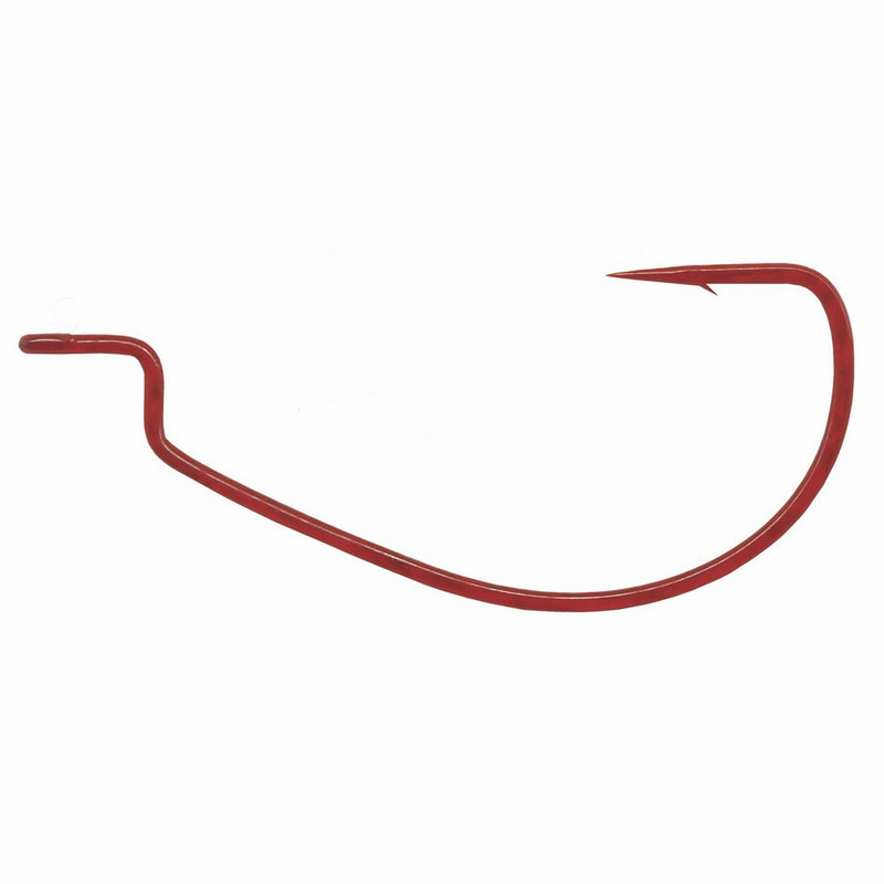 Gamakatsu Offset Extra Wide Gap Worm Hook-5 Per Pack (Red, 3/0)