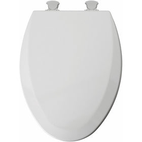 Mayfair 146EC 000 Molded Wood Toilet Seat with Lift-Off Hinges, Elongated, White