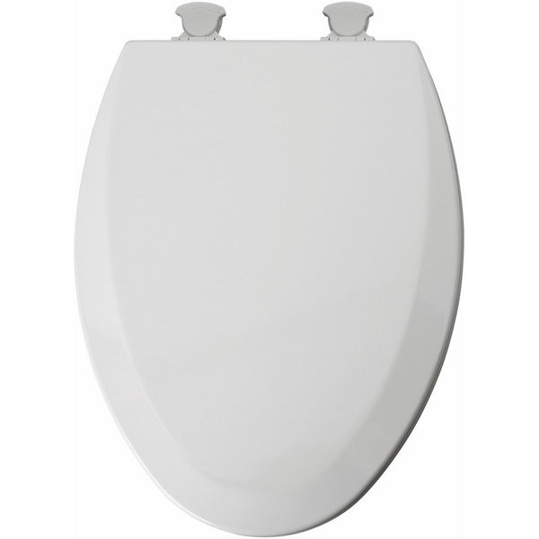 Mayfair 146EC 000 Molded Wood Toilet Seat with Lift-Off Hinges, Elongated, White