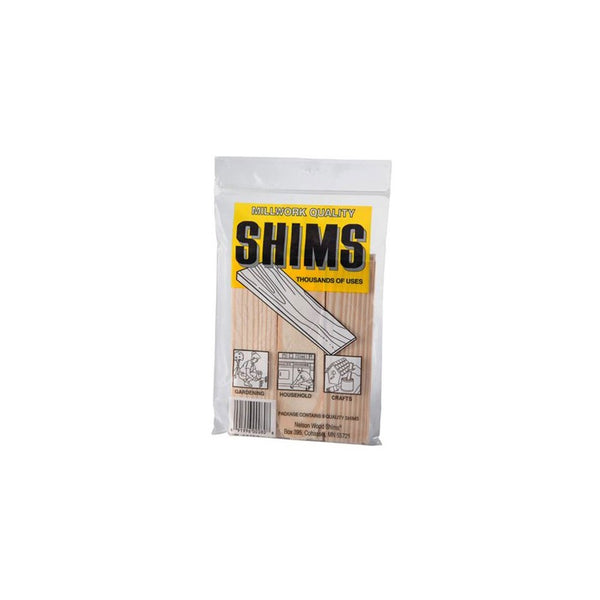 Nelson Wood Shims PSH6/9-72/56 Shims in Poly Bag to Hang on A Clip Strip (9 Pack), 6"