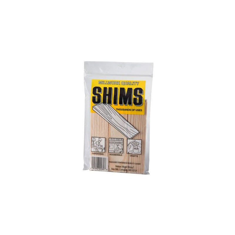 Nelson Wood Shims PSH6/9-72/56 Shims in Poly Bag to Hang on A Clip Strip (9 Pack), 6"