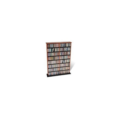 Prepac Cherry Double Width Wall Media (DVD,CD,Games) Storage Rack