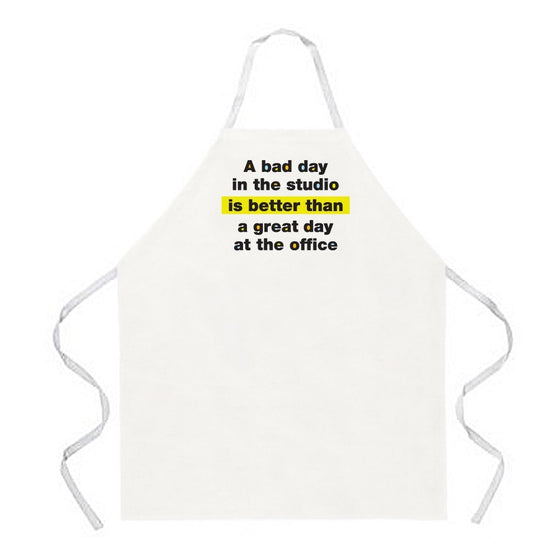 Attitude Apron Bad Day in the Studio Apron, Natural, One Size Fits Most