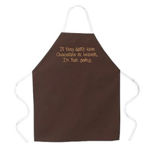 Attitude Aprons Fully Adjustable Chocolate in Heaven Apron, Brown, One Size Fits Most
