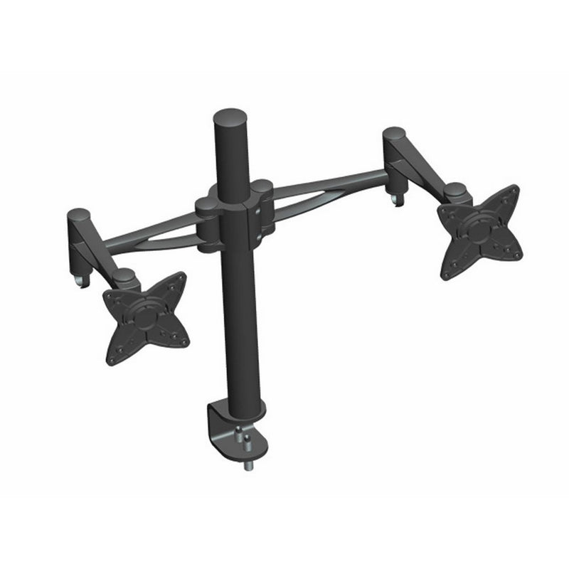 Monoprice 3-Way Adjustable Tilting DUAL Desk Mount Bracket for LCD LED (Max 33Lbs, 1023inch) - Black