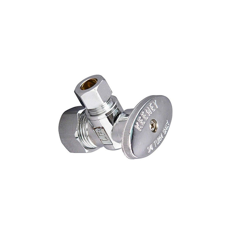 Plumb Pak PP2659PCLF Quarter Angle Valve 5/8-Inch Coarse Thread Inlet by 3/8-Inch Od Outlet Lead Free,