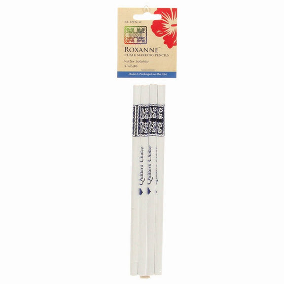 Water Soluble Chalk Marking Pencils 4/Pkg-White