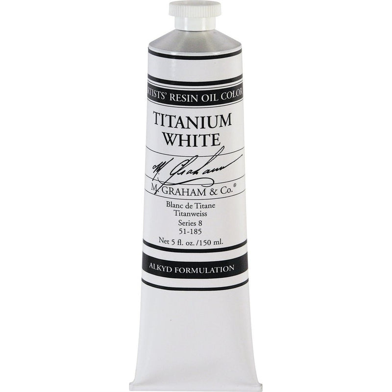 M. Graham Artist Oil Paint Titanium White Rapid Dry 5oz Tube