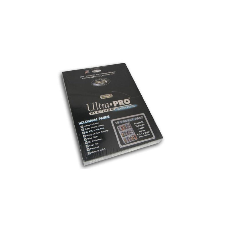 Ultra Pro 15-Pocket Platinum Page for Tobacco Cards 100 ct.