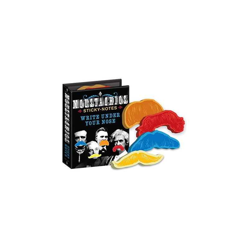 Moustachios Mustache Sticky Notes Booklet - By The Unemployed Philosophers Guild