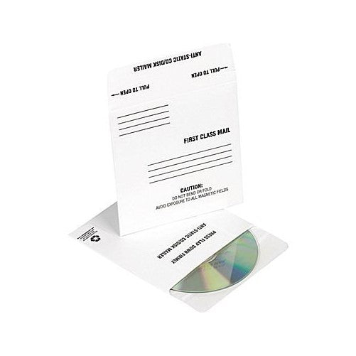 Staples QuickStrip CD/DVD Mailers, 6/Pack