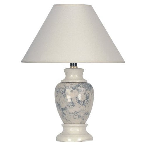 S.H. International Ceramic Table Lamp 15"H - Ivory