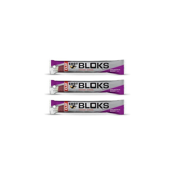 Clif Shot Bloks - Mountain Berry (3 x 2.1oz Bars)