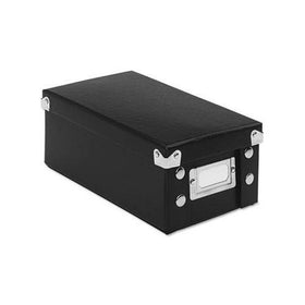 Snap-N-Store SNAP 'N STORE COLLAPSIBLE INDEX CARD FILE BOX HOLDS 1,100 3 X 5 CARDS, BLACK, 4 CT