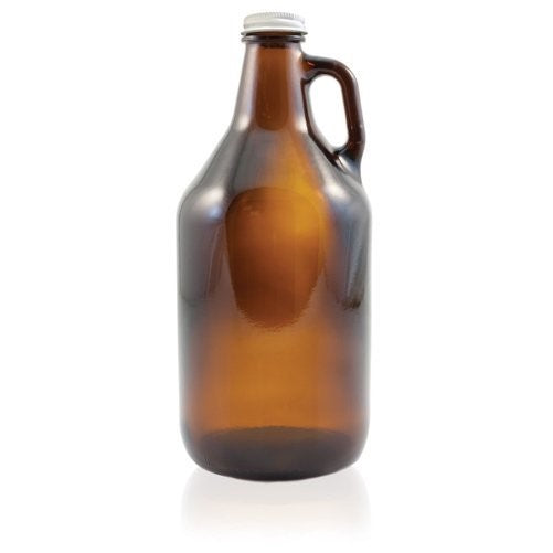 True Fabrications HOZQ8-1003 Amber Beer Growler, Reusable, Has Uv Protection, 1/2 gal, Brown (Pack of 4)