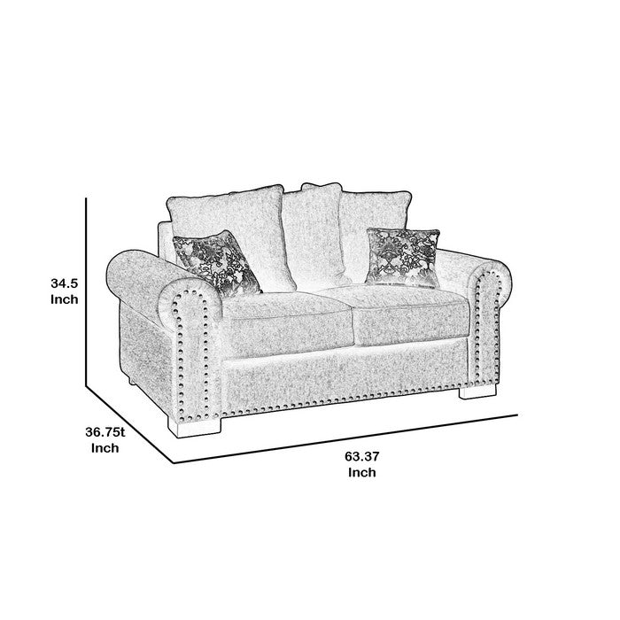 Upholstery trim Loveseat , Brown