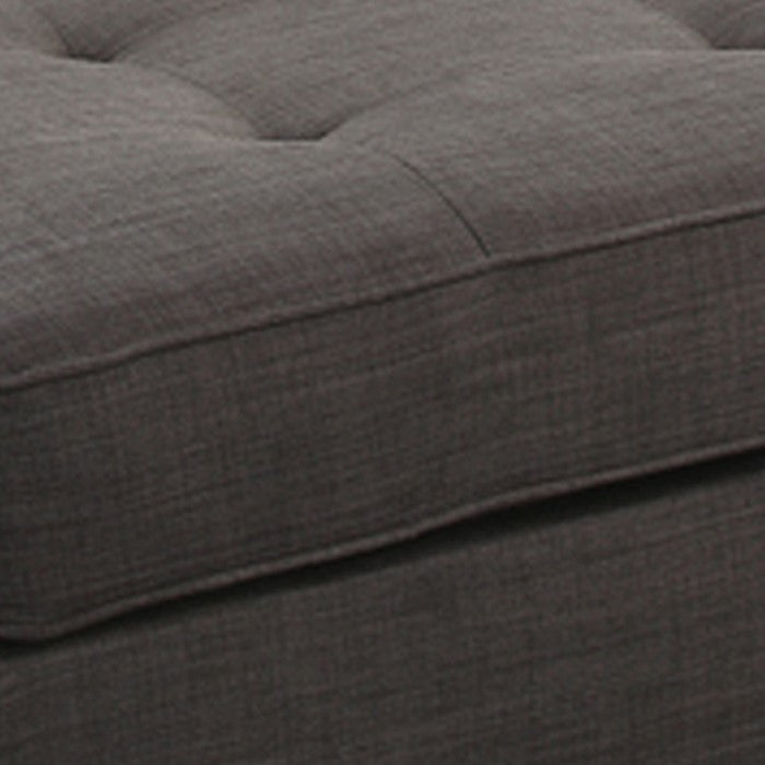 Cocktail Ottoman In Dark Gray Dorris Fabric