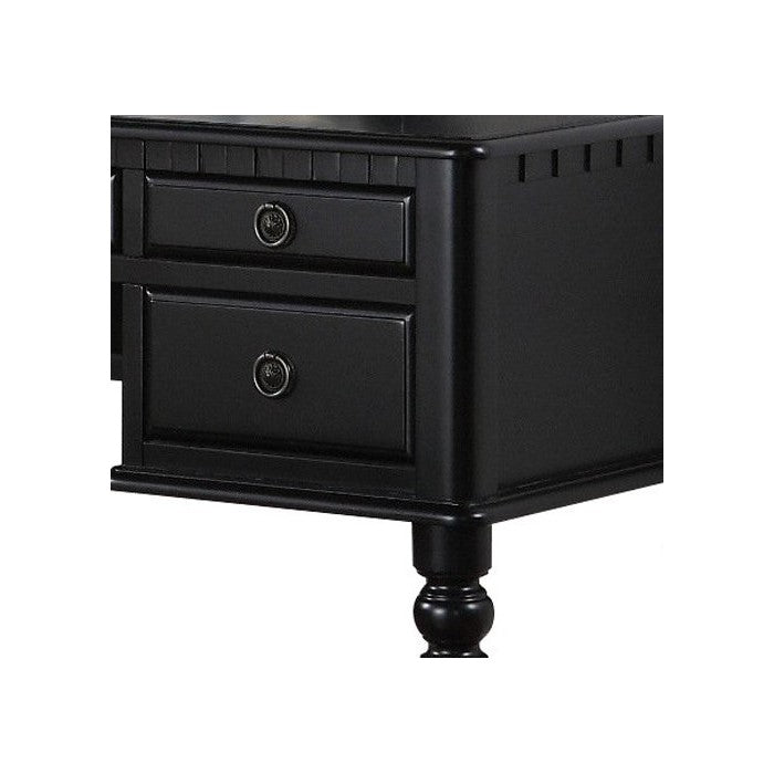 Commodious Vanity Set Featuring Stool And Mirror Black