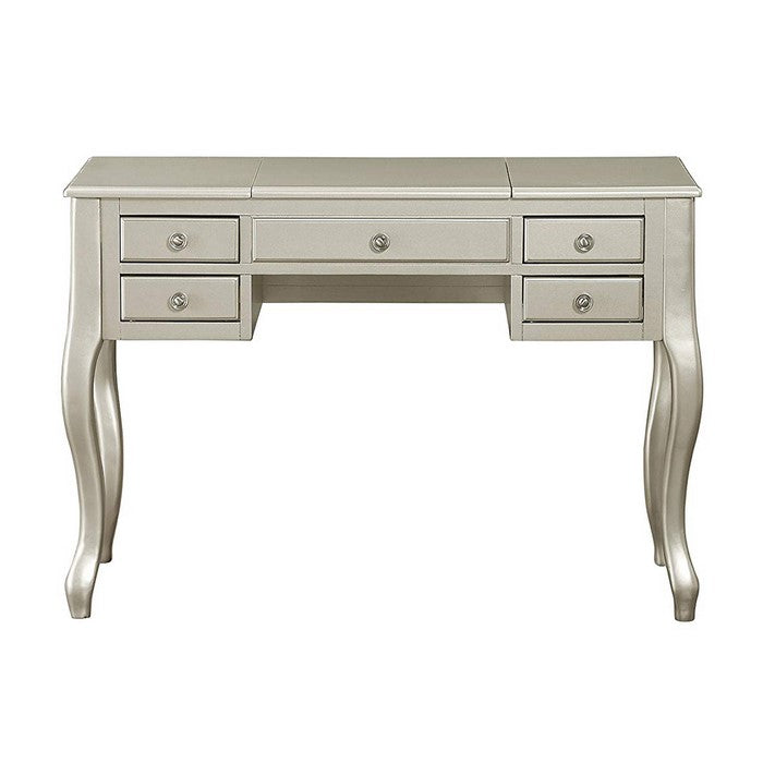 Cherub Vanity Set Featuring Stool And Mirror Silver