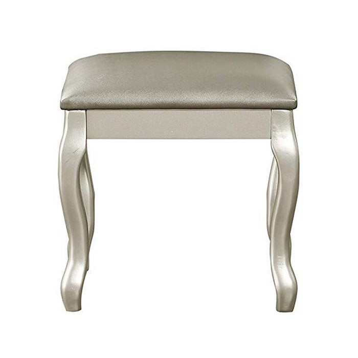 Cherub Vanity Set Featuring Stool And Mirror Silver